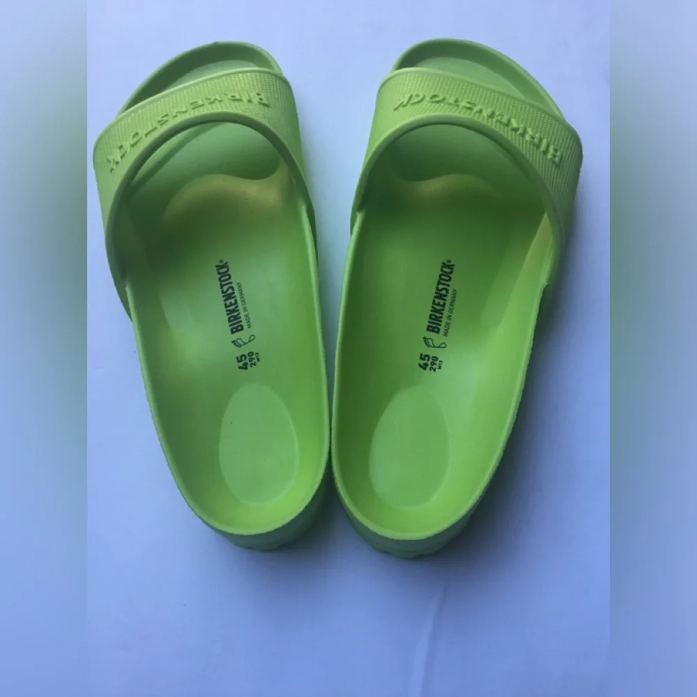 Birkenstock Neon Lime Slide Sandals